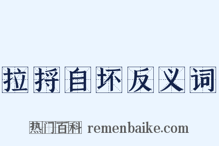 拉捋自坏反义词是什么意思的图片